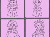Cartões de Estêncil das Princesas-0