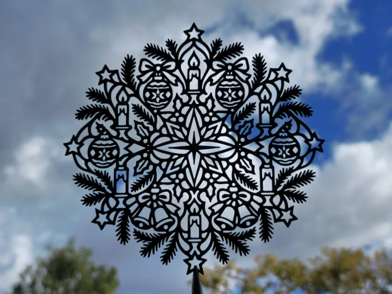 Arte de Pared Mandala de Adornos Navideños