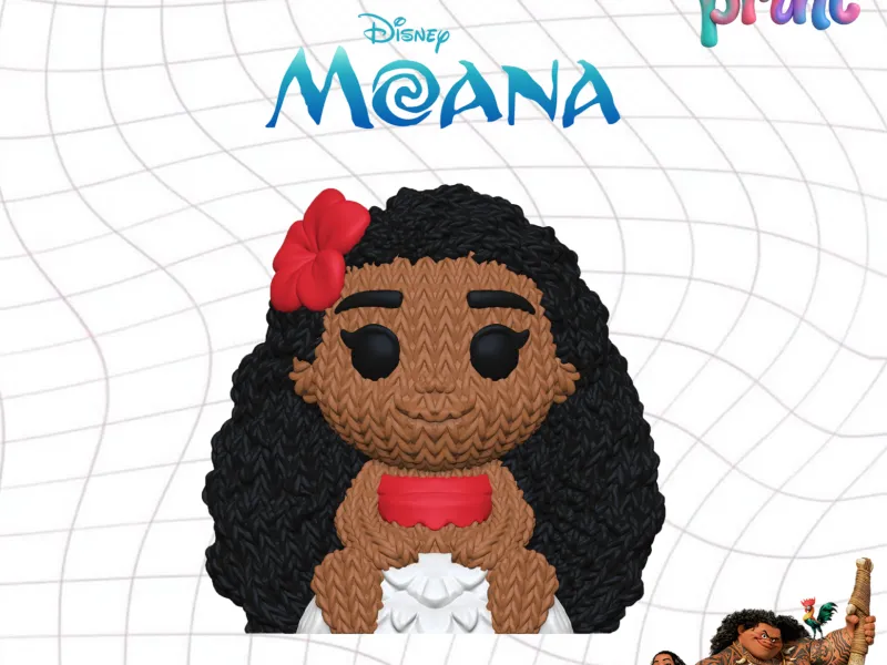 Baby Moana - Toy - Keyring - Charm - Support Free - Knitted