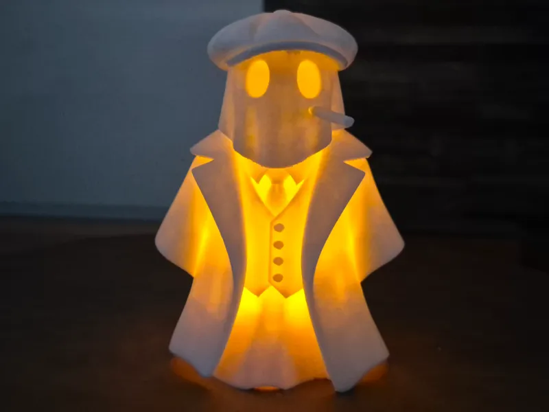 Bougeoir led fantome halloween style peaky blinders