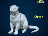 Otter statue - Carnivorous mammal model - 3D print-0