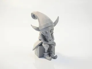 Sad Christmas Elf Figurine Holiday Collectible 3D Printable