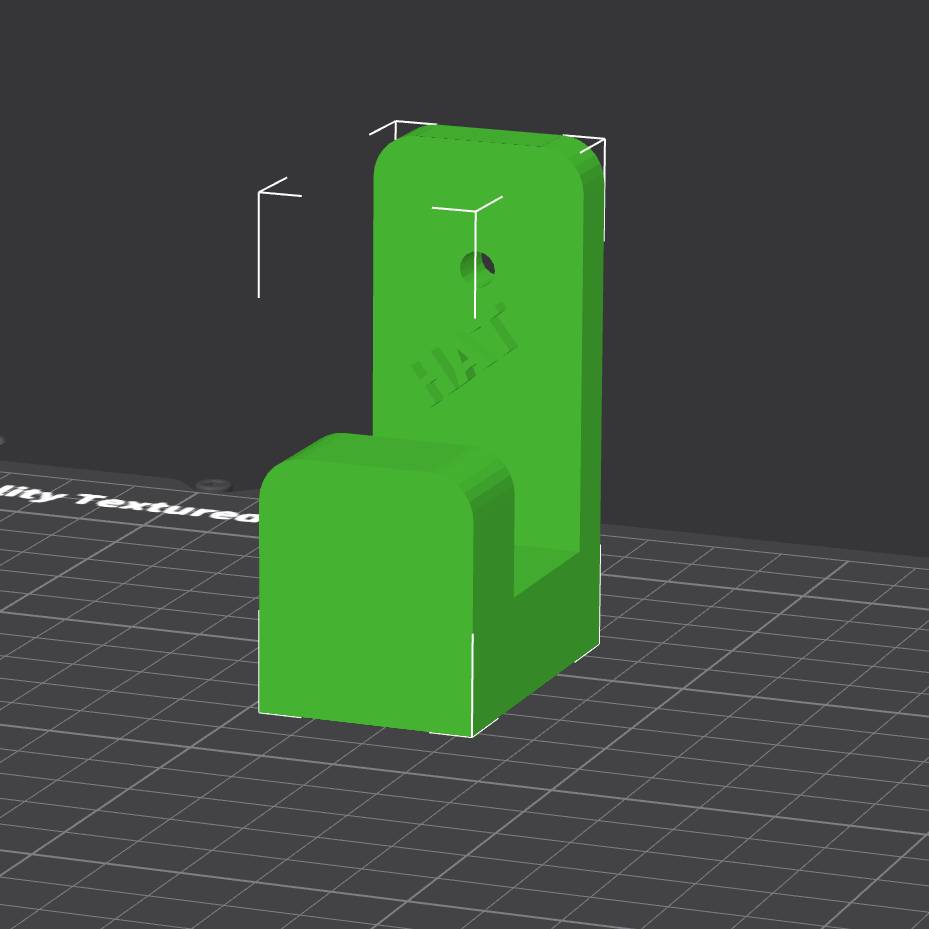 Wall mounted hat hanger