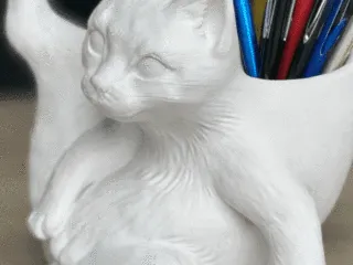 Funny cat vase / pencil holder