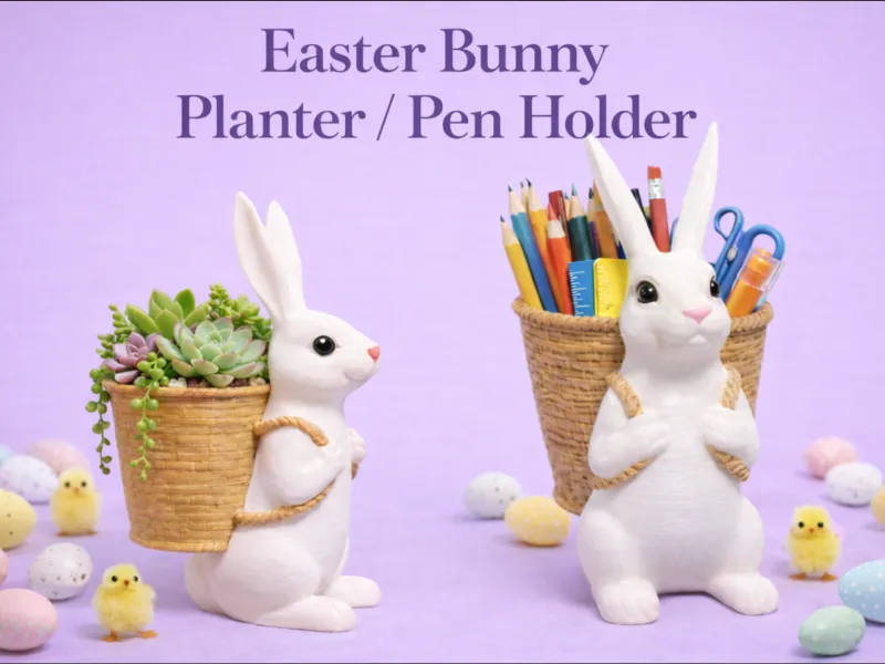 Alfred - The Easter Bunny Planter / Pen Holder 🐰🌸
