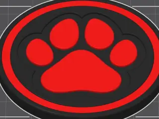 Dog Paw Print Car Coaster