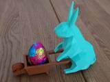 Easter Rabbit Lowpoly with its Wheelbarrow-1