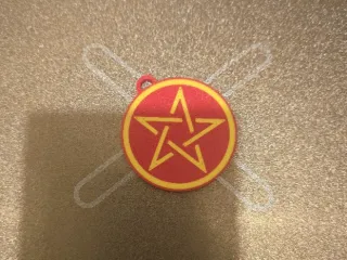 Inverted Pentagram Pendant / Keychain