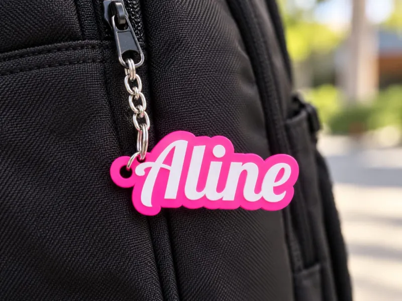 Porta-Chaves Personalizado Nome Aline Chaveiro 3D