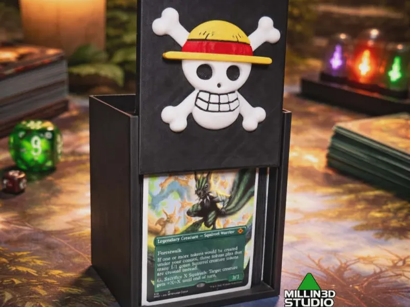 Caixa de Deck de Cartas MTG_TCG de One Piece - Caveira Pirata