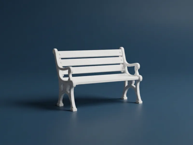 1:12 Scale Park Bench 3D Model