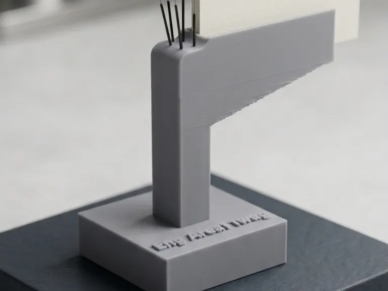 Struktursäule mit Betonfundament und Ingenieur-Kartenhalter