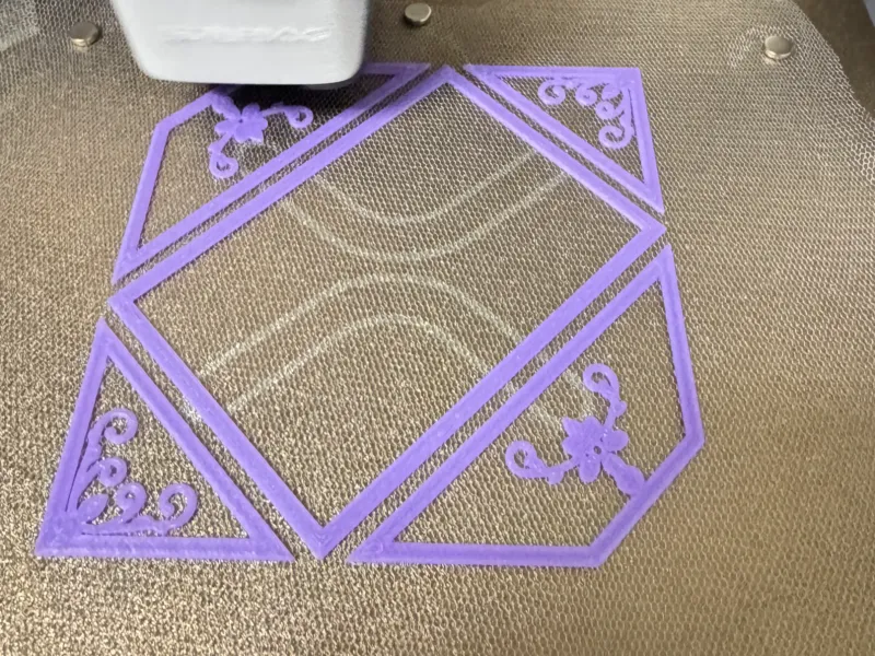 Moldura dobrável com ornamentos - Impressão em tecido no formato DIN