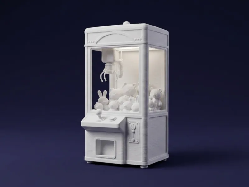 1:12 Scale Miniature Claw Machine