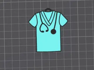 Llavero de doctor con estetoscopio