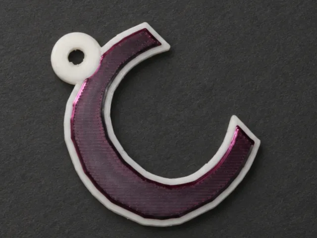 Sculpted Letter C Bag Tag / Keychain - Multicolour