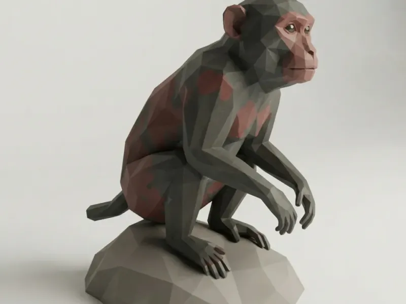 Low Poly Makaak