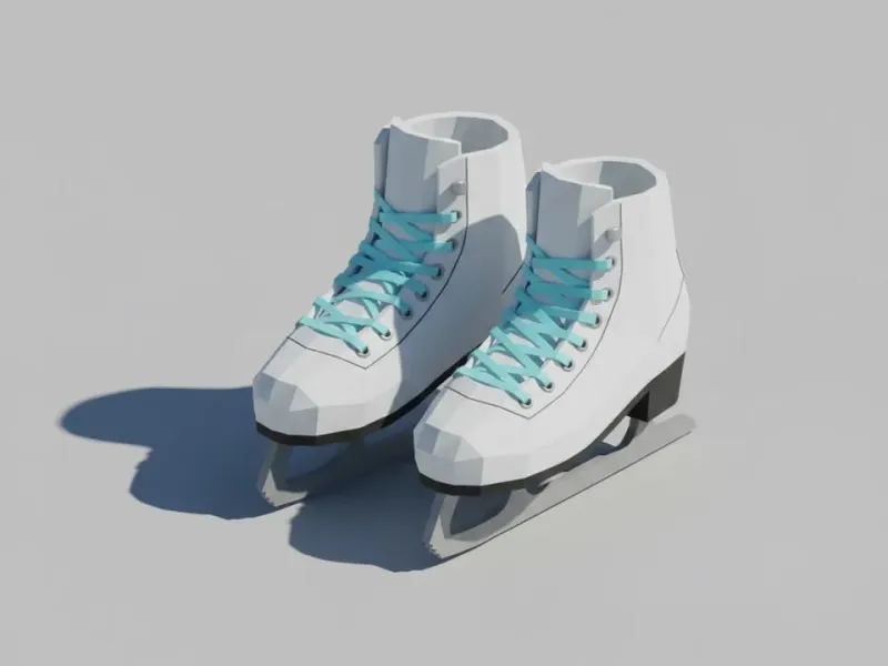 Patins de Gelo Low Poly