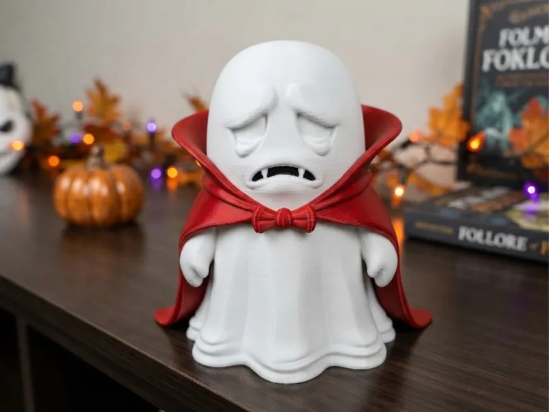 Adorable Fantôme Vampire Halloween Triste Vampire Boo