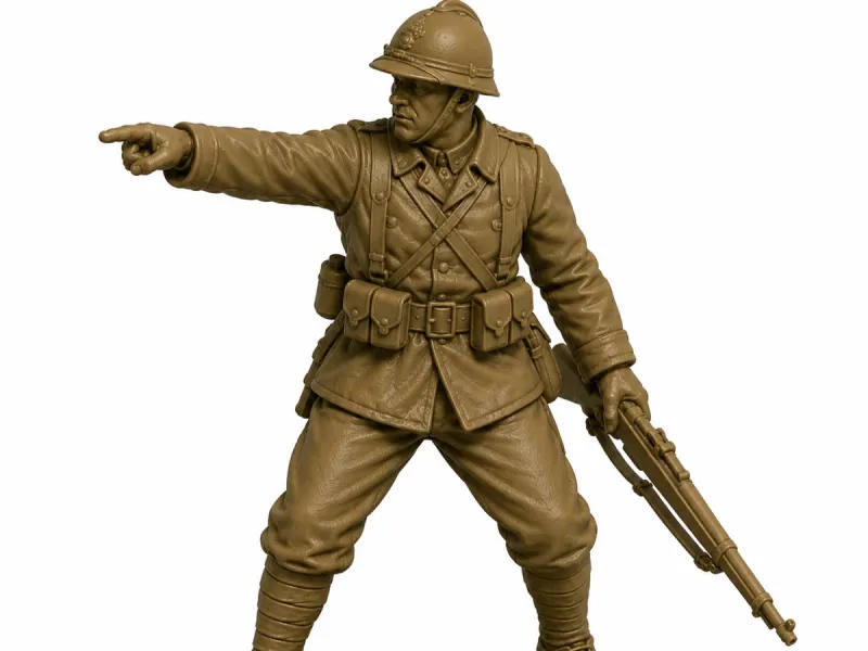 French soldier 1940 WW2 18 & 40 mm tabletop game soldier