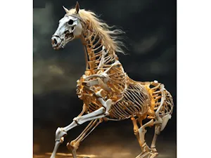 Rearing Skeleton Horse