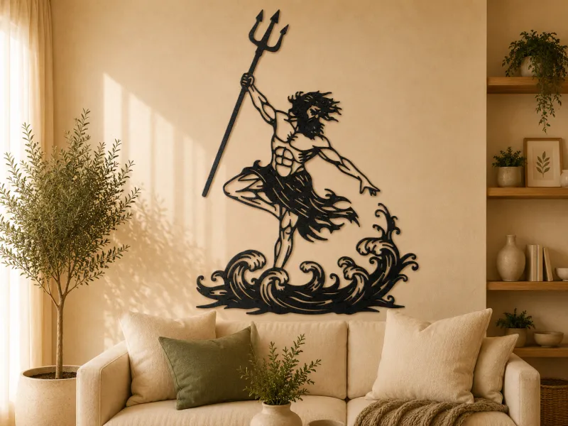 Poseidon Ocean God 2D Wall Art