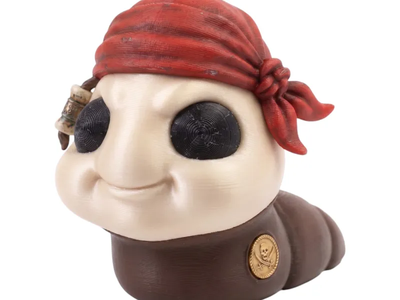 FlexiSlugs Pirate Rogue - Flexi Articulated Chibi Slug STL