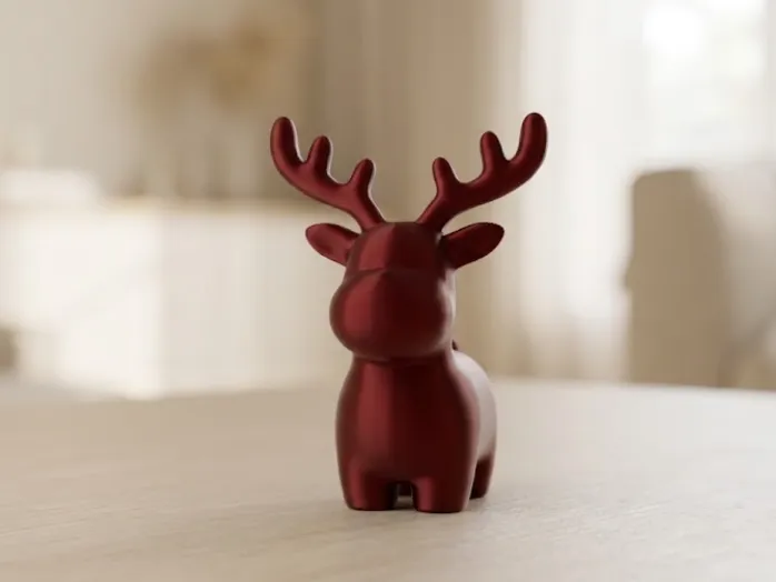 Minimalist Dekoratif Ren Geyiği - Modern ve Şık Noel Tasarımı