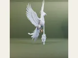 White Phoenix with Orb 3D Model-0