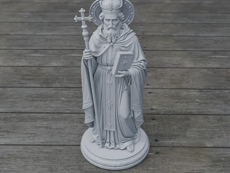 San Aretas (mártir) - Estatua devocional