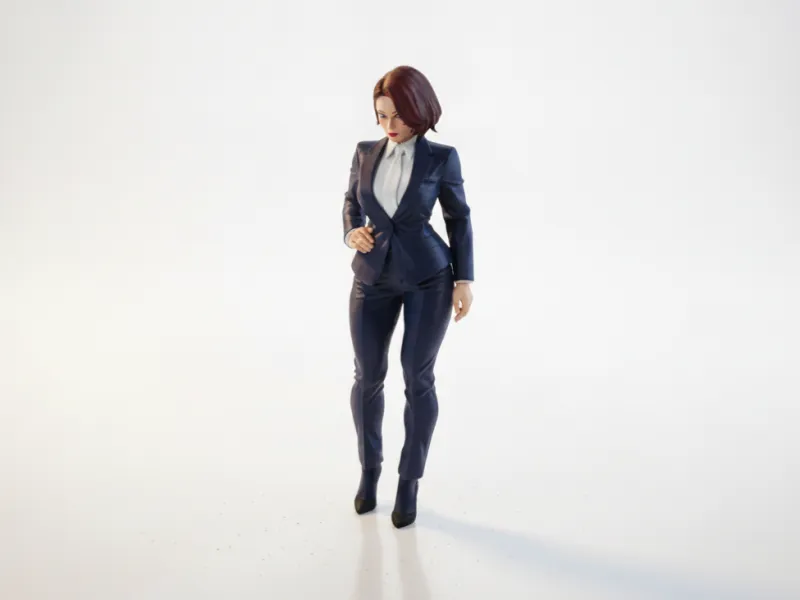 Office Babe Professional Woman Figurine 3D Printable