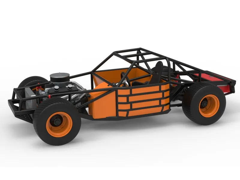 Vintage Dirt late model Race car Base Version 3 Scale 1:25