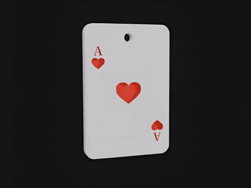 Llavero de la carta "As de corazones" (póker)