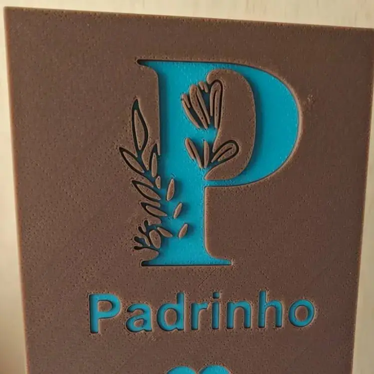 Godfather 3D Sign – "Padrinho| Adoro-te"