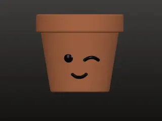 Winking Plant Pot