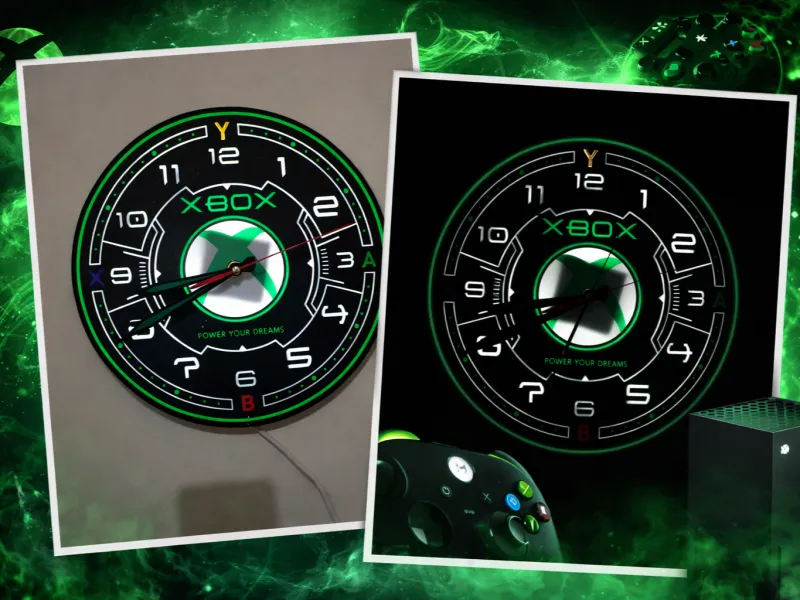 Xbox Lightbox Wall Clock
