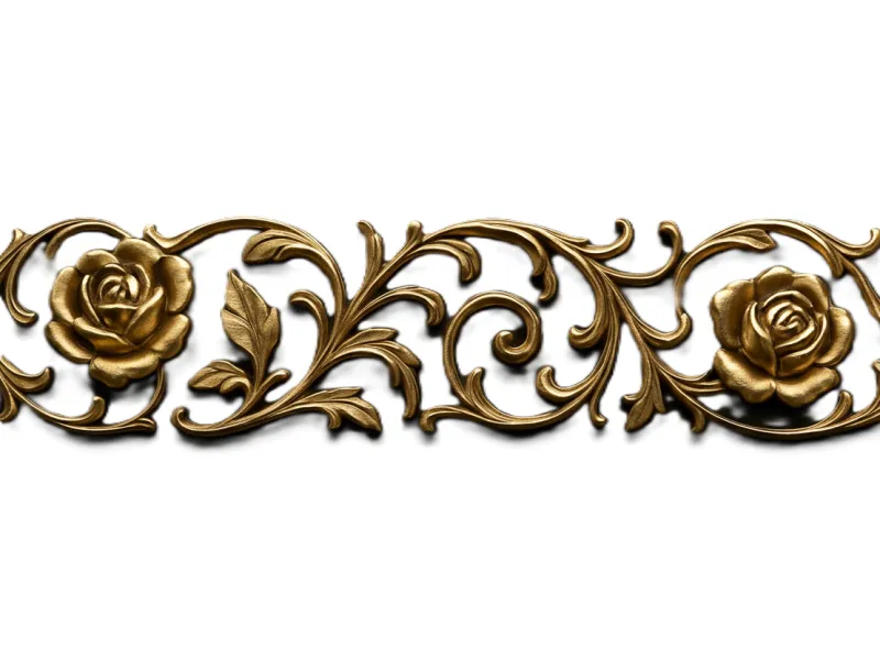 Decoratieve Rand Arabesk Rozen en Takken
