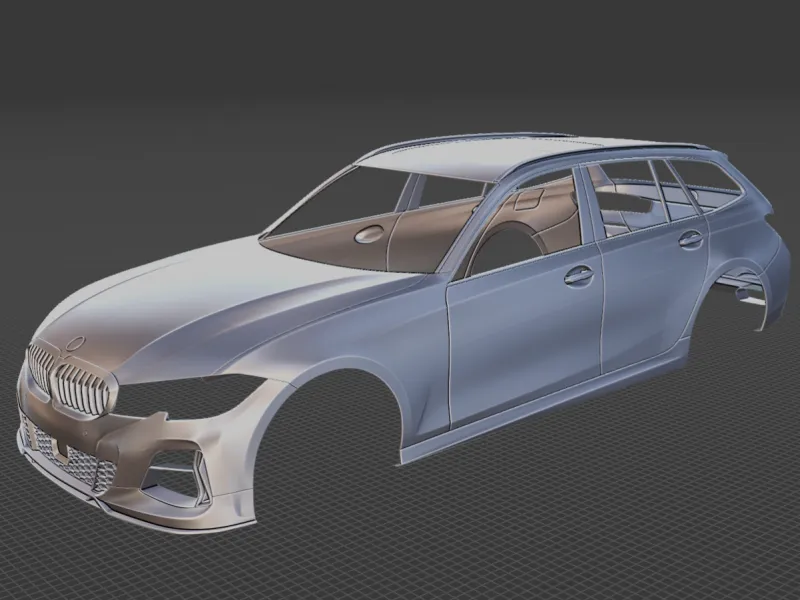 2020 BMW Alpina D3 S Touring Body STL