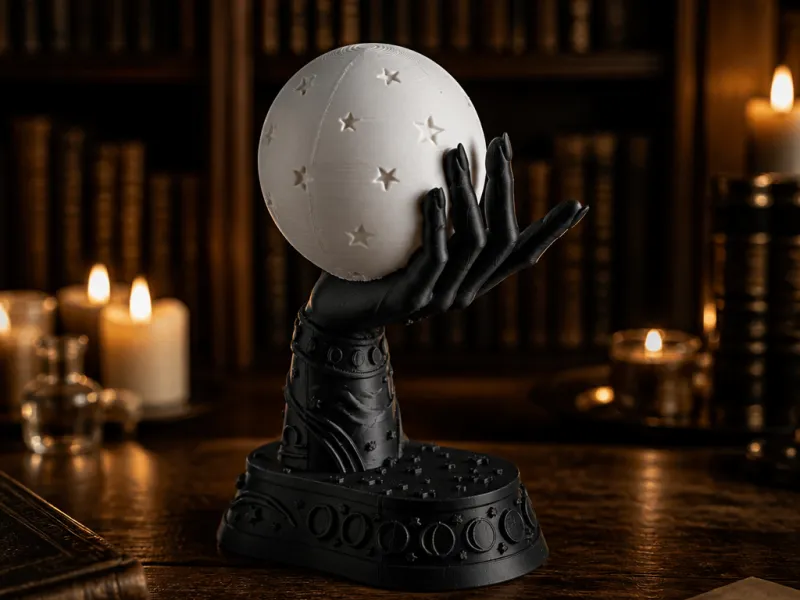 Moon Hand Sculpture - Celestial Spiritual Decor