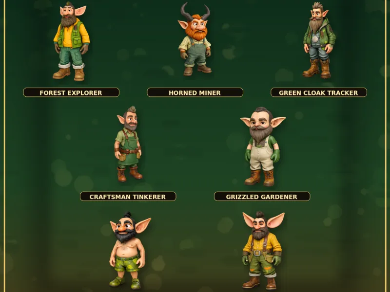 Woodland Gnome Character Collection – High-Poly Kitbash 3D