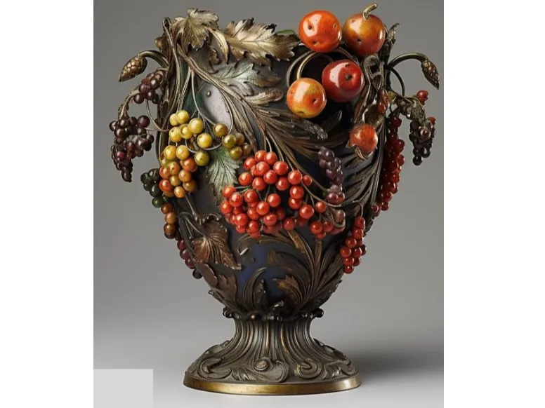 Gilded Harvest Urn Vase