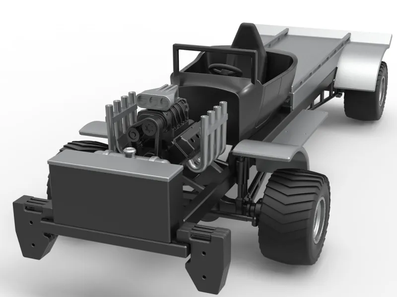 Camion de pulling 4wd fără caroserie Scara 1:25
