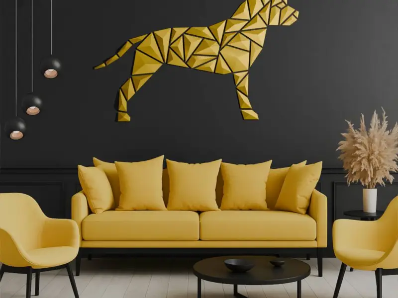 Geometric dog wall art - “Staffy-AmStaff style”