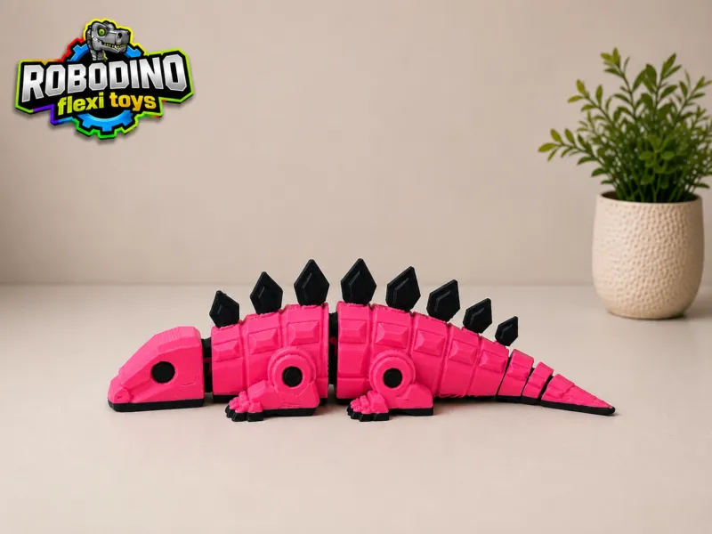 Articulated flexi toy - Robot dinosaur set - Stegosaurus