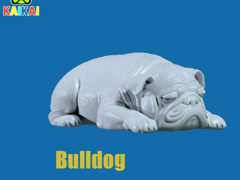 Sleeping Bulldog bust model - 3D print
