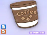 Badge Reel Topper Flat Back coffee cup-0