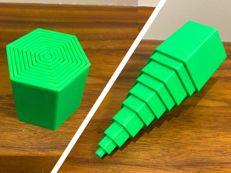 Telescoping Hexagon Fidget (Print in Place)