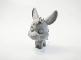 Cute Donkey Figurine Chibi Animal 3D Printable
