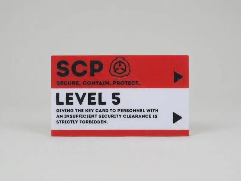 SCP Foundation Level 5 Schlüsselkarten-Replik | Sicherheitszugangs-ID