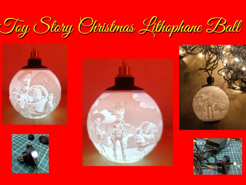 Bilă de Crăciun Lithophane Toy Story